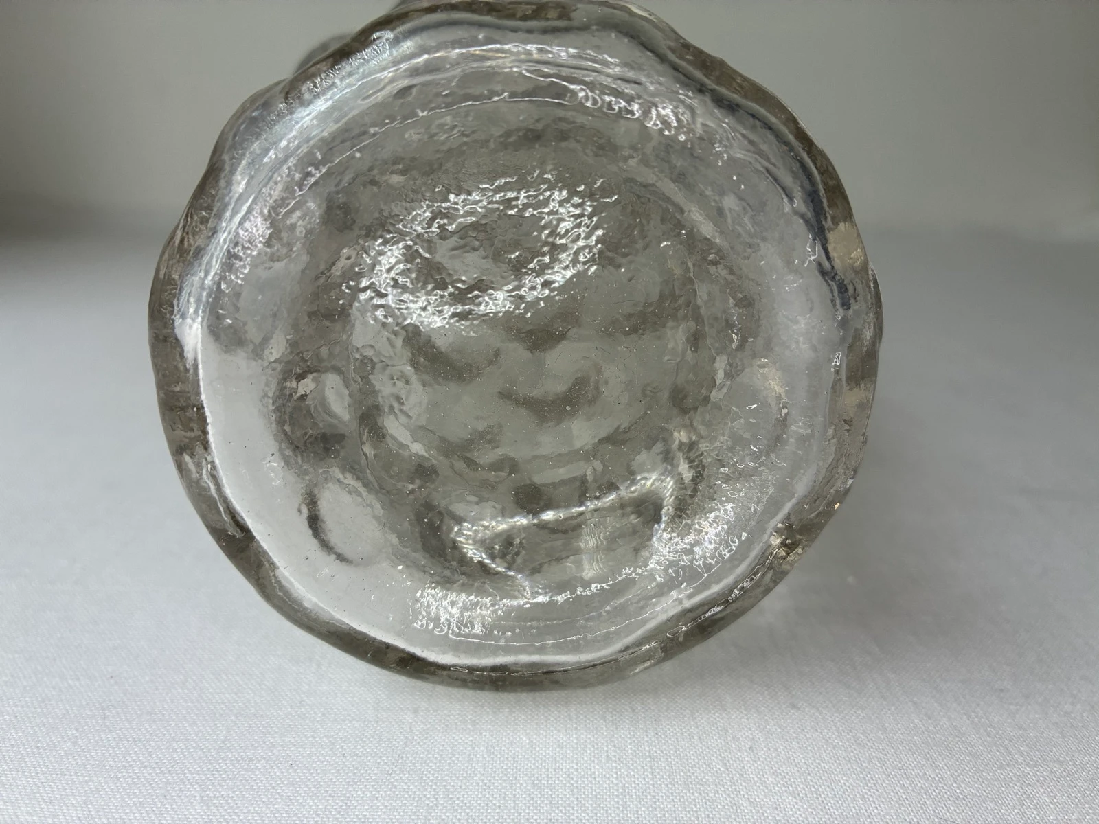 Vaso vintage de vidrio transparente con estructura de burbujas – photo 7
